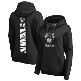 Women's Brooklyn Nets Bojan Bogdanovic Black Branded Backer Pullover Hoodie